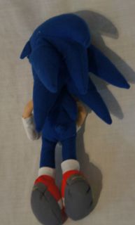   Soft Stuffed Plush Blue Tan Sonic The Hedge Hog Character Doll Toy