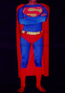   Selling Full Body Lycra Spandex zentai costume new style Superman suit