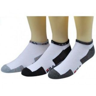 FILA 4 Pair Lo Cut/Quarter Sport Athletic Socks for Men/Women
