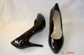 New inBox Nine West Pumps Heels Women Shoes Sandals 9M Black Plateauo