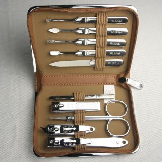 RiMei, Stainless Steel Nail Clippers, Manicure Pedicure Set, 10 in 1 