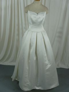 Galina White Spaghetti Strap Wedding Gown