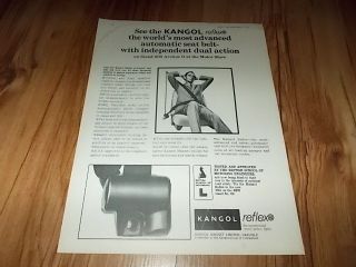 Kangol reflex seat belts 1967 magazine advert