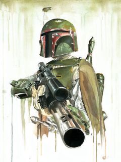 Star Wars Boba Fett Replica Limited Edition Giclee SIGNED by Brian 