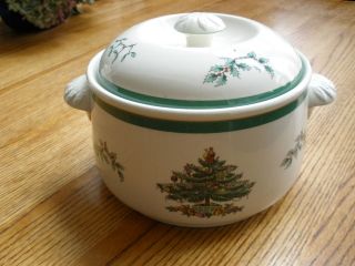 SPODE CHRISTMAS TREE IMPERIAL COOKWARE COVER​ED CASSEROLE ENGL​AND 