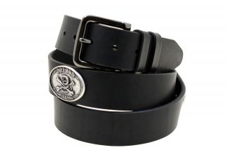   Black Latigo Leather Belt With dont tread on me Concho American Made