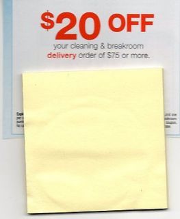 Staples 20 off 75 cleaning and breakroom coupon online only
