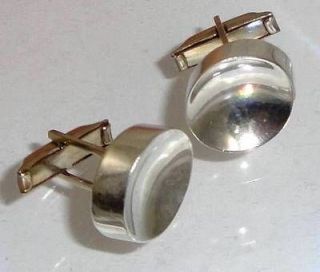   Abstract MODERNIST Signed STERLING SILVER CUFFLINKS 925 TAXCO MEXICO