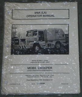 Mobil M8A LA Street Sweeper Operators Manual, NEW