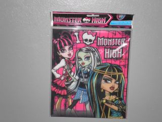 NIP Monster High Dolls Stretchable Fabric BOOK COVER Freaky Fab
