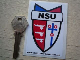 NSU SHIELD STYLE Classic Car Motorcycle Scooter Sticker