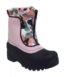 Itasca SNOW STOMPER 806802 Girls Pink Camo Nylon Front Zip INSULATED 