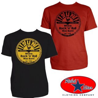 Sun Records Logo Mens T Shirt Rockabilly Retro 50s 60s Vintage Cool 