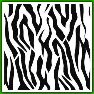 Zebra stripe Airbrush Stencil Template Pattern Paint Home Decor Custom 