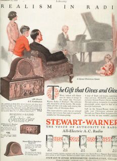 FP 1928 STEWART WARNER RADIO CHRISTMAS PIANO FAMILY MUSIC