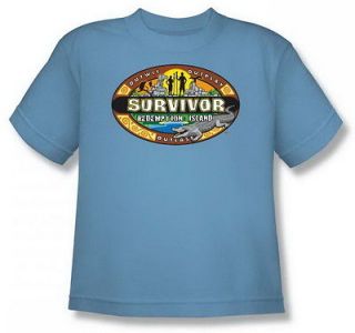 Survivor Redemption Island Youth Carolina Blue T Shirt CBS882 YT