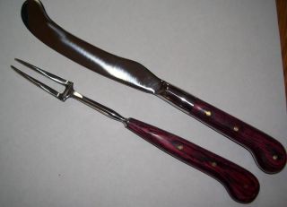 Table Fork & Knife Wood Handle18th century Repro