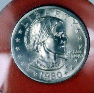 1980 P SBA SUSAN B ANTHONY DOLLARS US COIN FROM MINT SET UNTOUCHED IN 