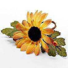Thanksgiving Fall Napkin Rings Sunflower with Leaves & Berries 