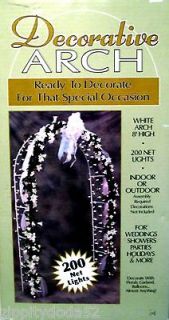   Lighted Arch Wedding Shower Party 8ft High with 200 Net Lights NEW
