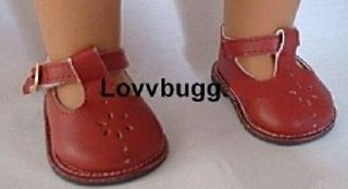 Red T Strap Mary Janes Doll Shoes for American Girl + Bitty MULTI 