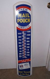 Chew Mail Pouch Chewing Tobacco 39 Thermometer Advertising Sign