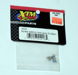 XTM 148525 Screw 3X8mm lock glue (pkg of 5) Mammoth