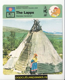 THE LAPPS Lappland Kotta Teepee Tent Hut 1978 GEO CARD