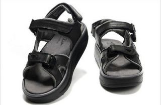 MBT Black 2 Sandals Rocker Bottom Shoes