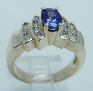   Signed Jewelry 14K Gold Quality Tanzanite Diamond Le Vian Levian Ring