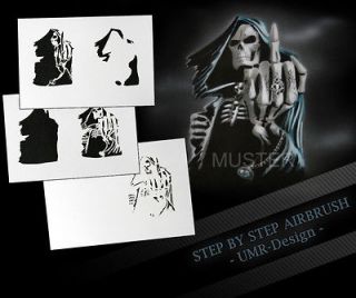 Airbrush Stencil Template 5 Steps AS 117 M Size 5,11 x 3,95