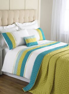 teal bedspread