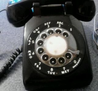   Western Electric Bell Systems Rotary Dial Phone Telephone Black 500DM
