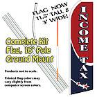 INCOME TAX Swooper Feather AD Banner Flag Kit (Flag, Pole & Ground 