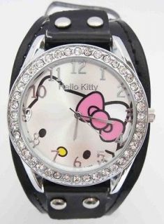   Piece Hello Kitty Swarovski Children Wrist Watch Fashion Clock A8