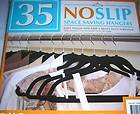35 No Slip Space Saving Closet Clothes Hangers   Soft Touch & Grip 