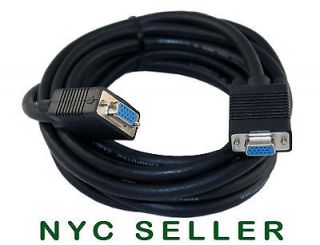   VGA SVGA 15 PIN MONITOR CORD FEMALE TO FEMALE FOR PC AND LAPTOP 16FT
