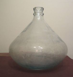   thick rare design demi john carboy wine deopsit coin glass bottle
