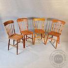  Set 4 Four Elm Country Kitchen Dining Chairs Windsor Bandsman c1880