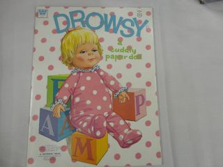 NEW UNUSED paper dolls Drowsy a Cuddly Paper doll by Whitman 1973 