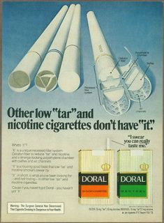 Doral Cigarettes 1973 print ad / magazine advertisment classic 