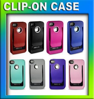 Apple iPhone 4 4S Reiko Clip On Belt Clip Case Hard Cover with 