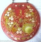 NEW LUCITE STANDARD ROUND TOILET SEAT OCEAN SEASHELLS AND SEAHORSE 