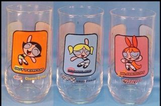 Cartoon Network Power Puff Girls KRAFT Collector Glass