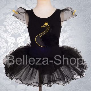Swan Ballet Tutu Dance Costume Fancy Party Dress Girl Child Size 2T 7 
