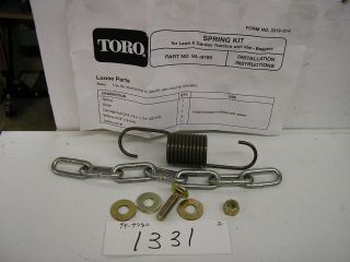 Toro Wheel Horse 94 9780 Spring Kit for Tractors with Vac Baggers