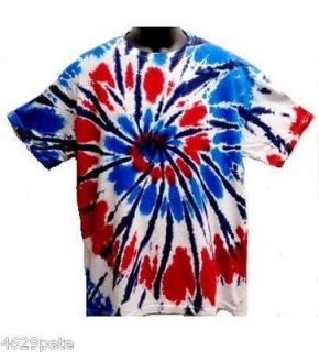 Kids Tie Dye T Shirt (Americana Swirl) size Med.10 12