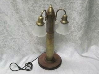   1907 TRENCH ART WWI ERA ARTILLARY SHELL CASING BRASS COPPER LAMP