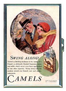 Camel Cigarette 1930s Ad Cute Couple ID Holder, Cigarette Case or 