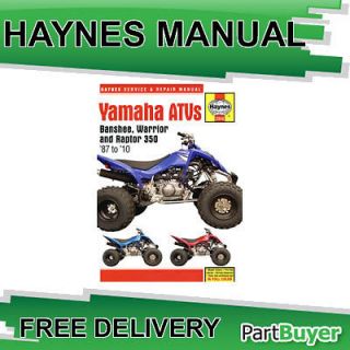   Banshee Warrior & Raptor 350 ATVs 1987 2010 Haynes Quad Bike Manual